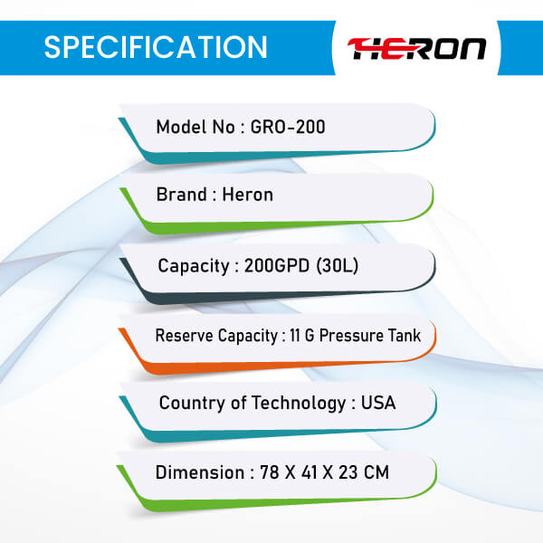 200GPD-Heron-RO-Water-Purifier-GRO-200-Specification