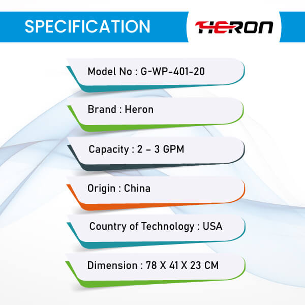 4-Stages-Heron-Water-Purifier-G-WP-401-20-Specification