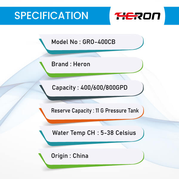 400-GPD-HERON-RO-PURIFIER-GRO-400CB-Specification