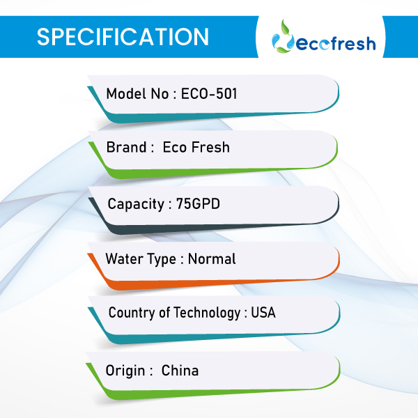 Ecofresh ECO 501-5-Stages--RO-Purifier-Specification