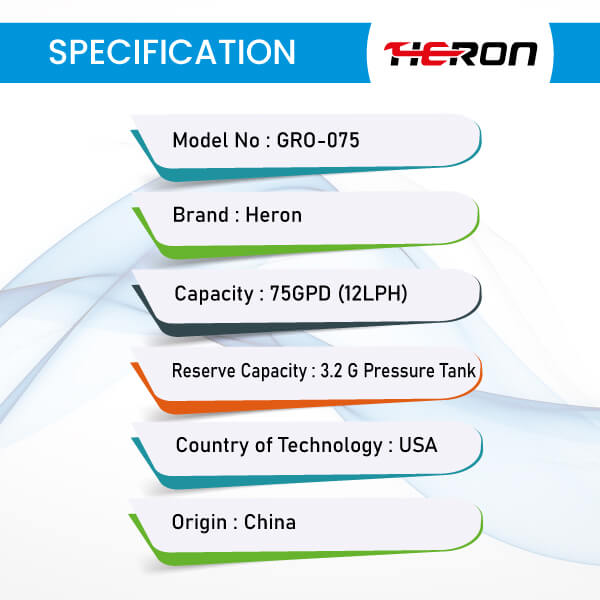7-STAGES-HERON-GOLD-RO-WATER-PURIFIER.-GRO-075--Specification