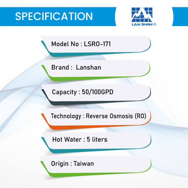 Lanshan Standing-LSRO-171-Water Purifier-Specification