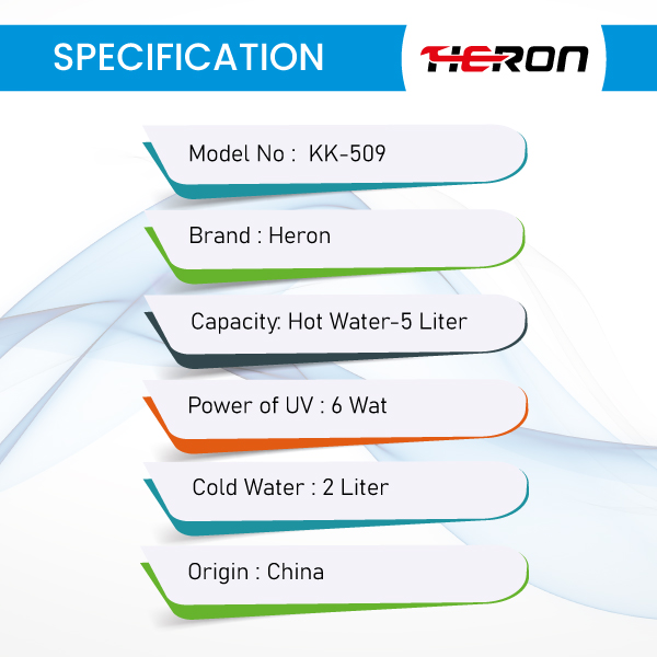 Heron-Inline-Water-Dispenser-KK-509-Specification