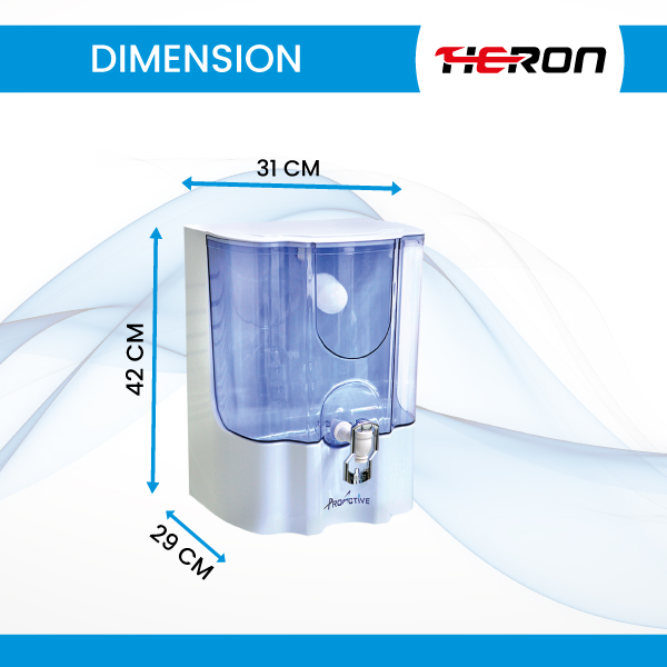 HERON-Pro-Active-RO-Water-PURIFIER 42-Dimension