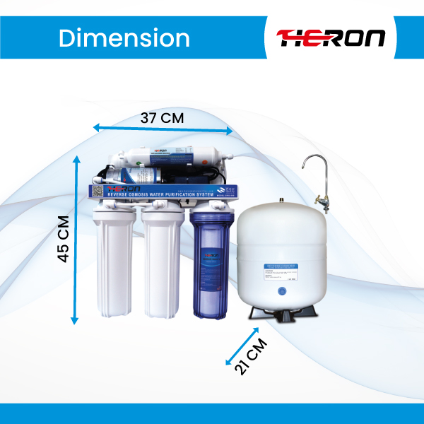 Heron-RO-Water-Purifier-GRO-060-Dimension