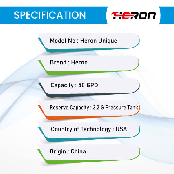 Heron-Unique-RO-Purifie-Heron-Unique-Specification