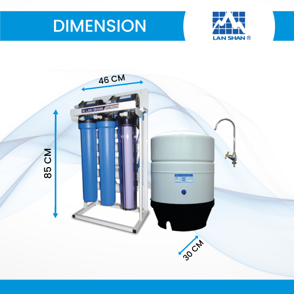 LanShan-LSRO-400 Water Purifier Dimension