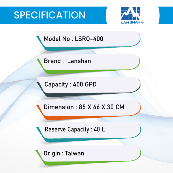 LanShan-LSRO-400-Water Purifier Specipication