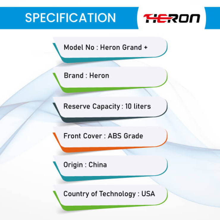 Heron-Grand-+- Water Purifier-Specification