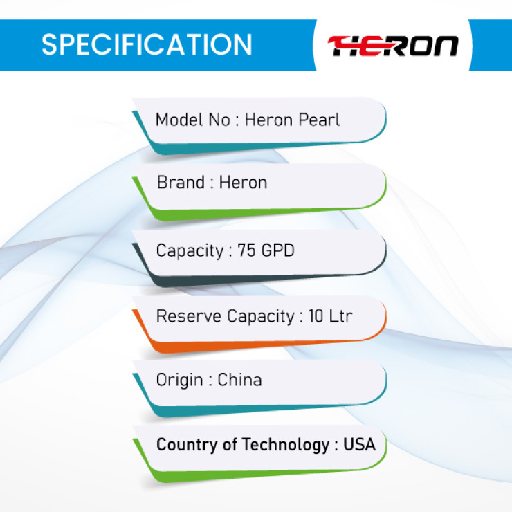 Heron-Pearl-RO-Water-Purifier-Specification