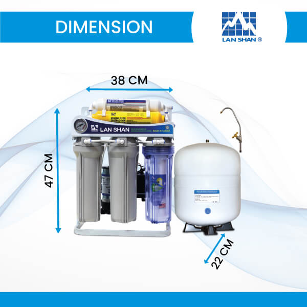 Lanshan-LSRO-575G Water Purifier Dimension