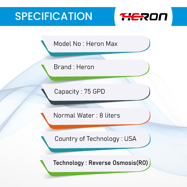 Standing-hot-cold-warm-heron-ro-Water-purifier-GRO-2300-Specification