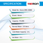 HERON-GRO-2300-S-RO-WATER-PURIFIER-75-GPD-Specification